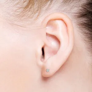0.2 Carat 14K Solid White Gold Stud Earrings 0.20 Carat Natural Diamond