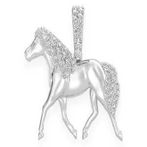 0.20CTW Horse Pendant