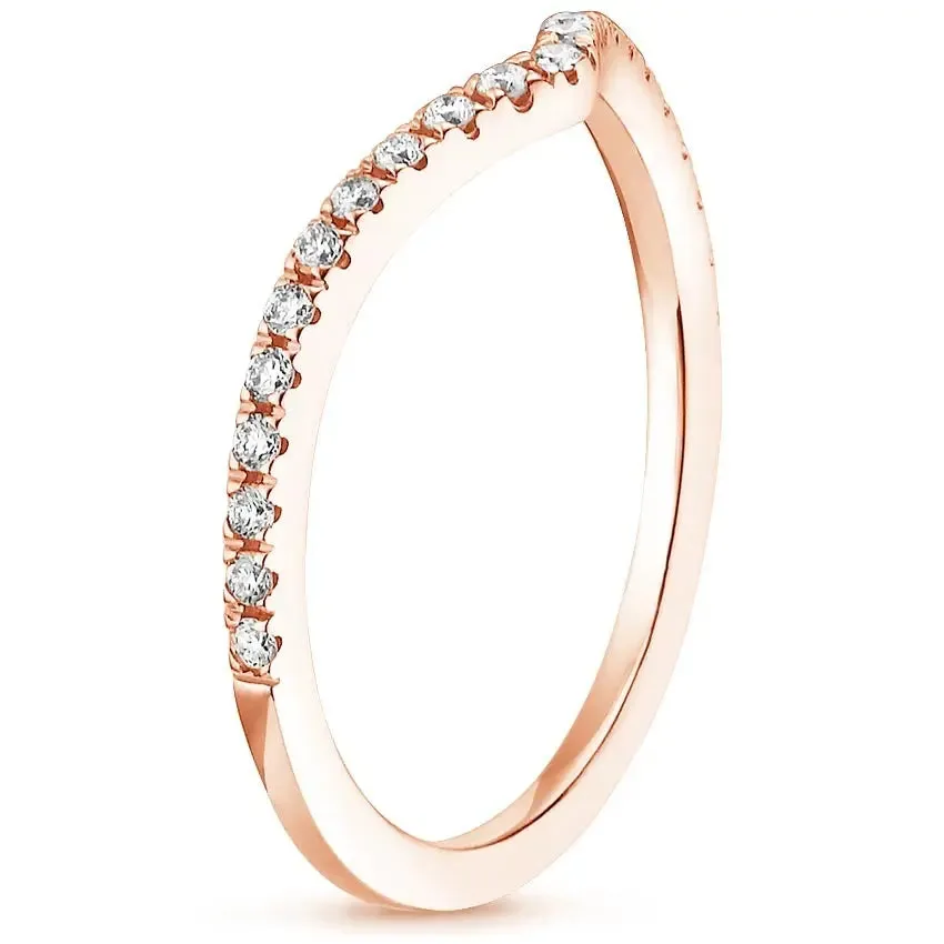 0.20CTW Lab Grown Diamond Chevron Wedding Band
