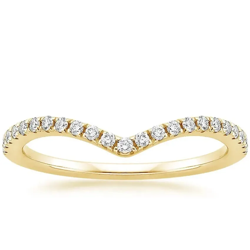 0.20CTW Lab Grown Diamond Chevron Wedding Band