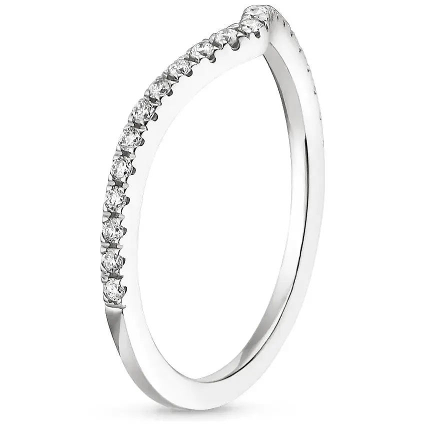0.20CTW Lab Grown Diamond Chevron Wedding Band