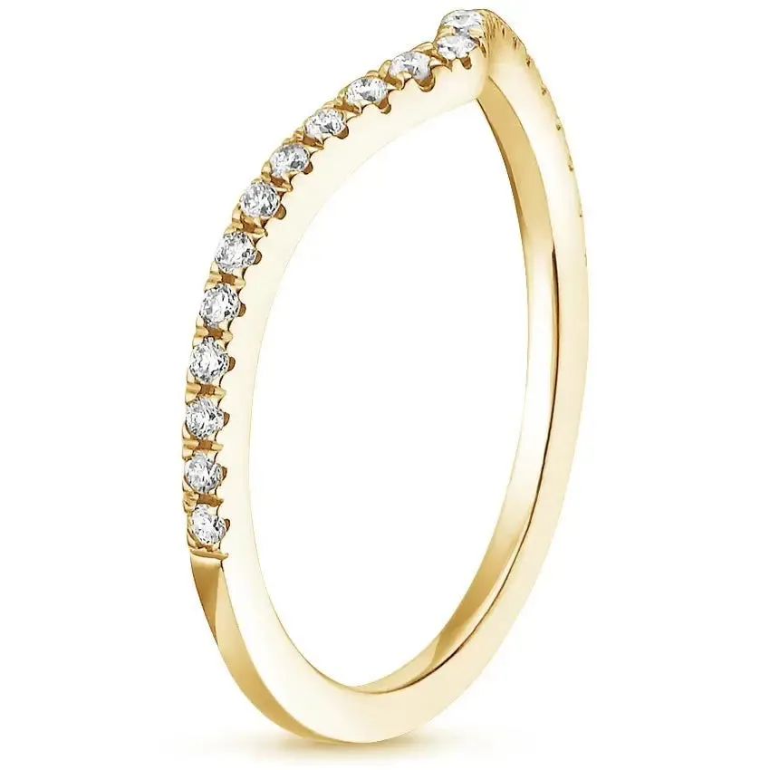 0.20CTW Lab Grown Diamond Chevron Wedding Band