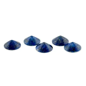 10 to 12mm Chilean Lapis Round Cone Cabs