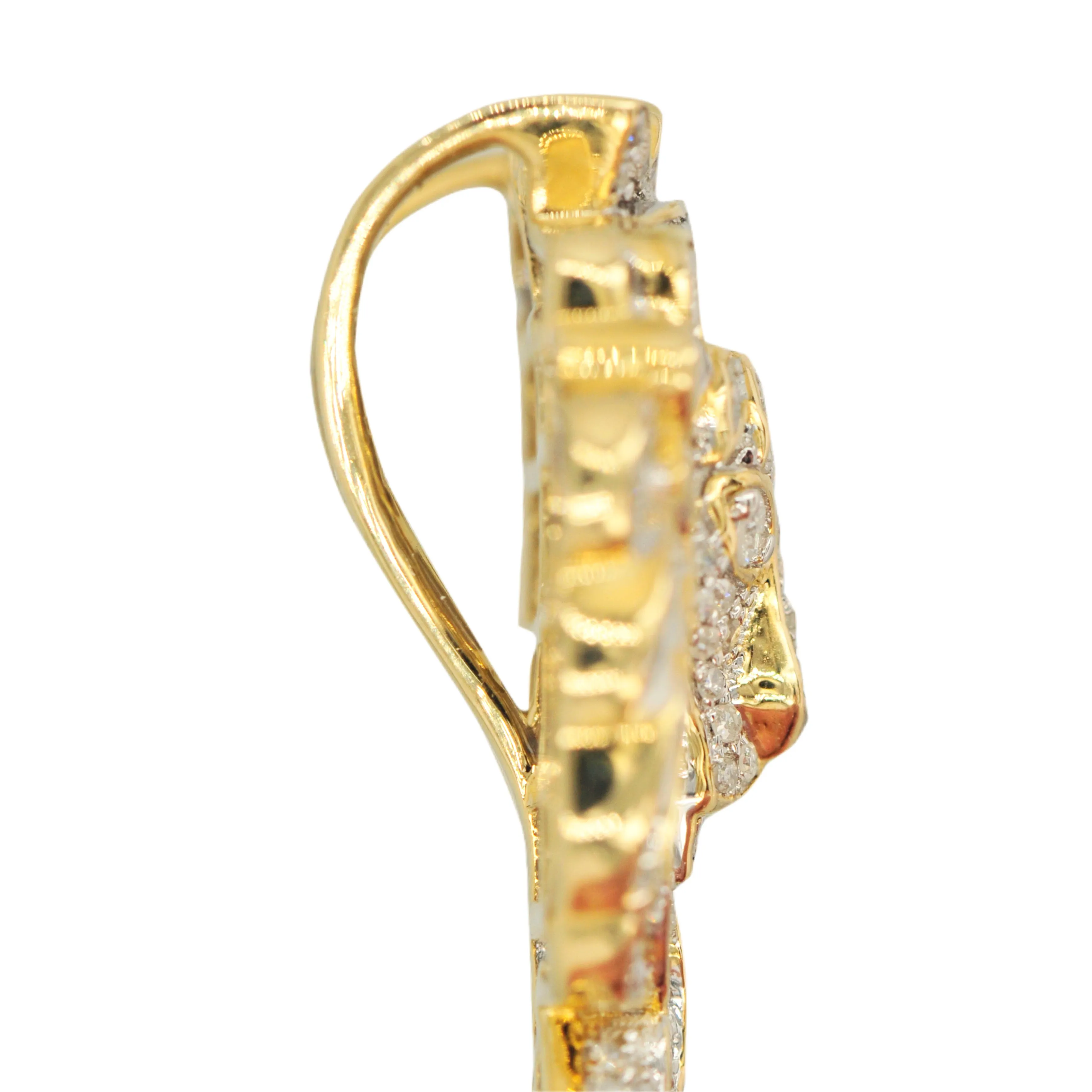 10KY 1.00CTW DIAMOND LION HEAD KEY PENDANT SC4506