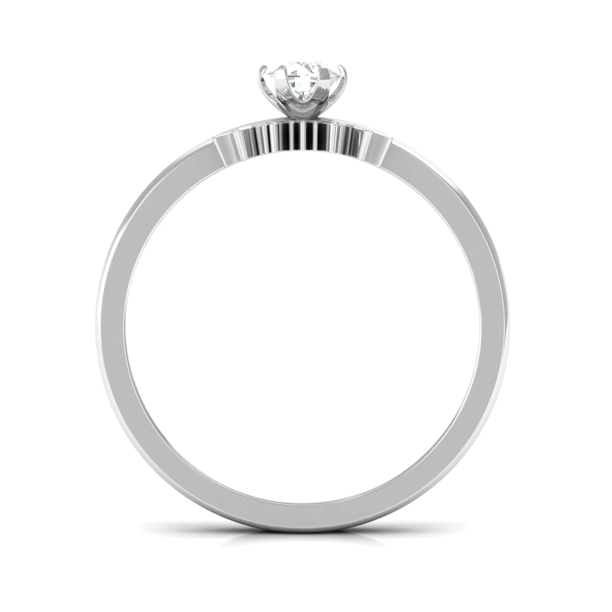 1/4 CT Moissanite Solitaire Gold Sunburst Wedding Ring Set