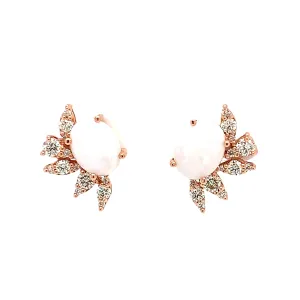 14 Karat Rosé Opals Gemstone Earrings