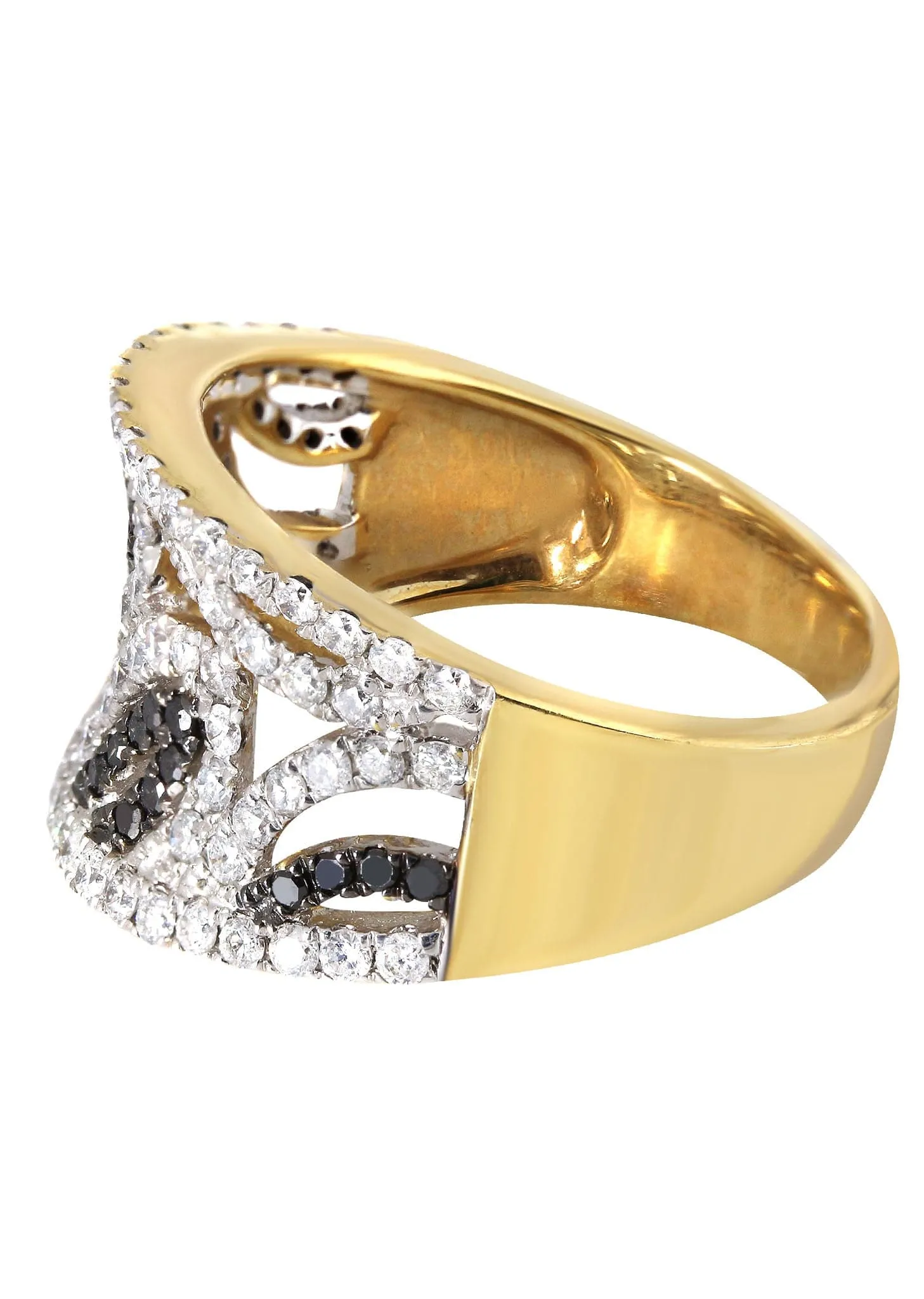 14K Ladies Black Diamond Cocktail Ring | 0.98 Carats | 5.13 Grams