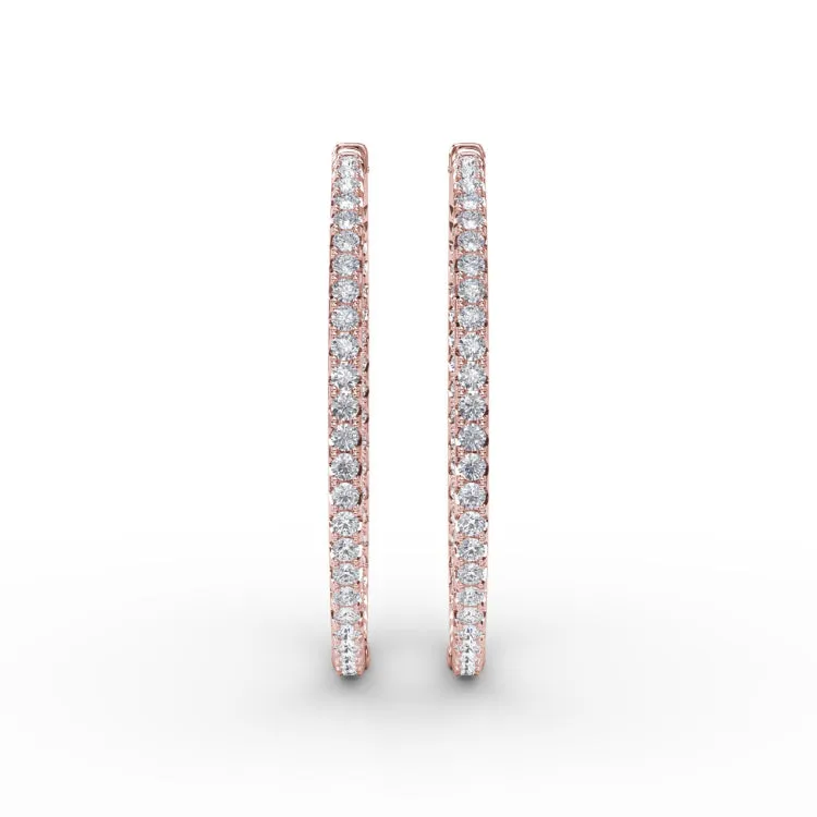4.32ct Diamond Hoop Earrings