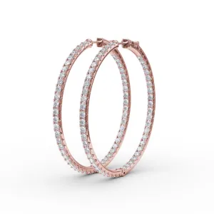 4.32ct Diamond Hoop Earrings