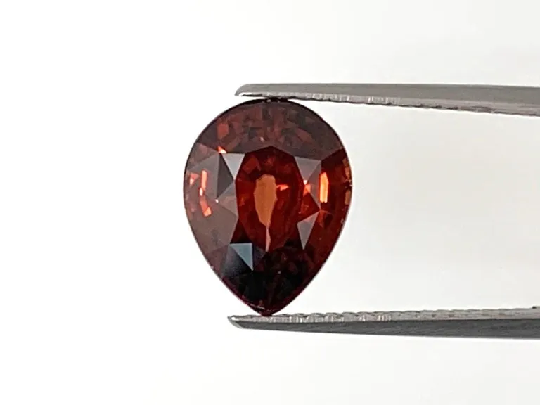6.25 Carat Red Orange Zircon Pear Unset Loose Pendant Necklace Enhancer Gemstone