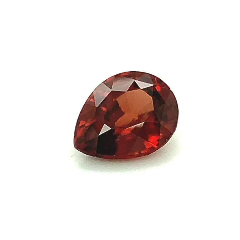 6.25 Carat Red Orange Zircon Pear Unset Loose Pendant Necklace Enhancer Gemstone