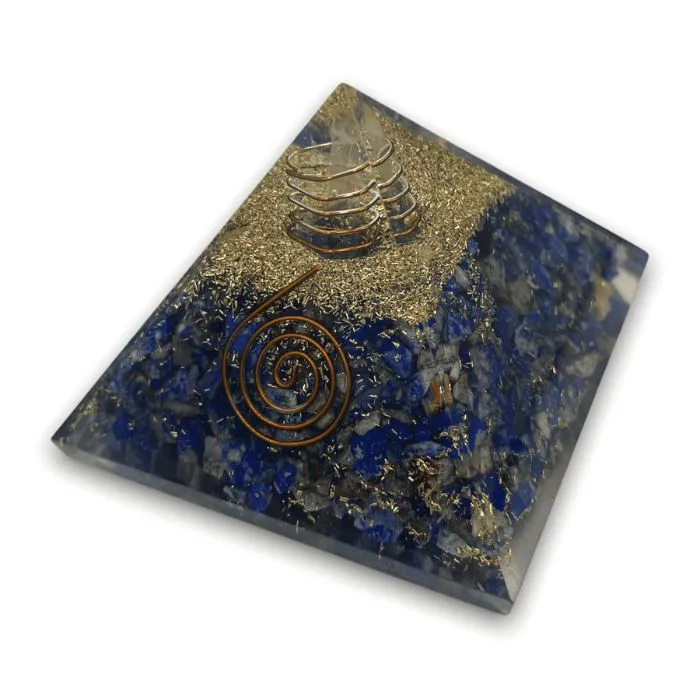 Ancient Infusions Lapis Lazuli Orgonite Pyramid - Wisdom and Spiritual Illumination