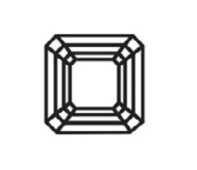 Asscher Cut Colorless Moissanite