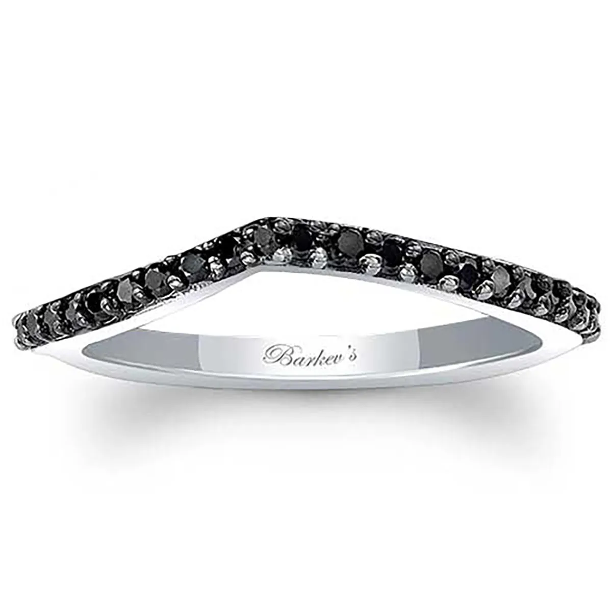 Barkev's Black Diamond Tracer Wedding Band