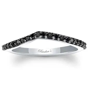 Barkev's Black Diamond Tracer Wedding Band