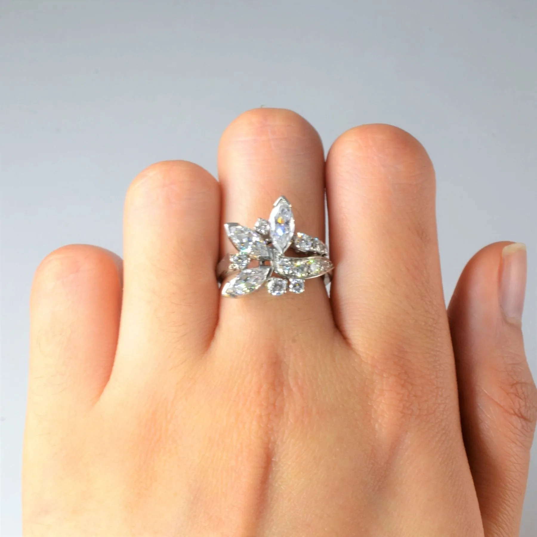 'Birks' Ornate Diamond Cocktail Ring | 2.05ctw | SZ 6 |