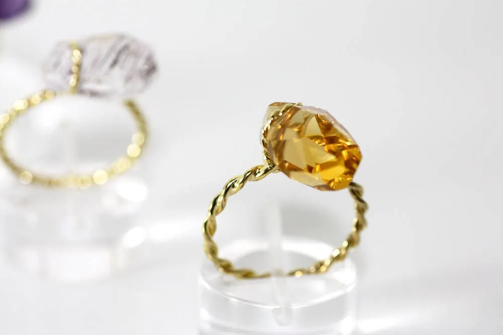Citrine Gold 18K ring