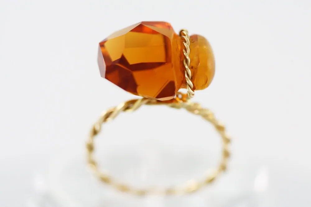 Citrine Gold 18K ring