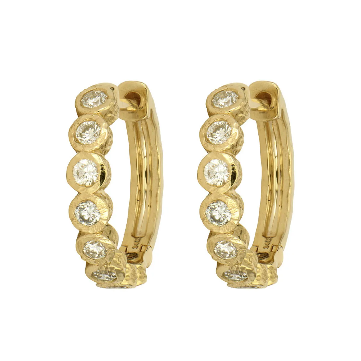 Classic Bezel Hoop Earrings