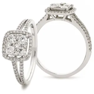 Classic Cocktail Cluster Ring 0.75ct