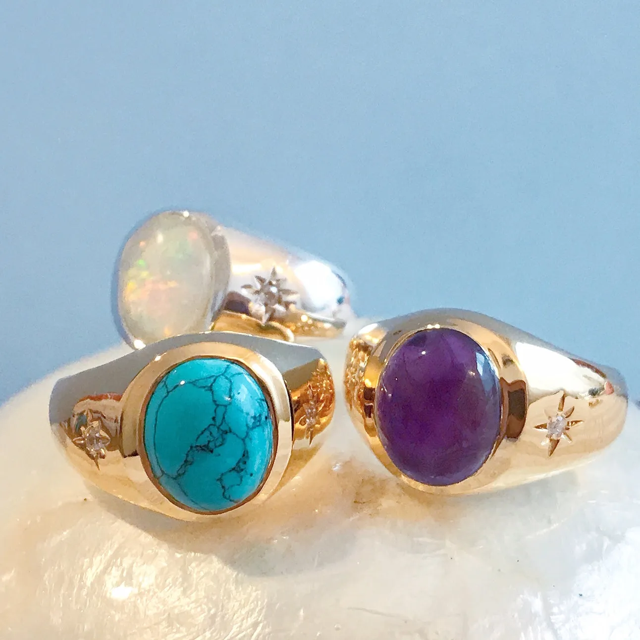 Cocktail Hour Signet Ring - Amethyst