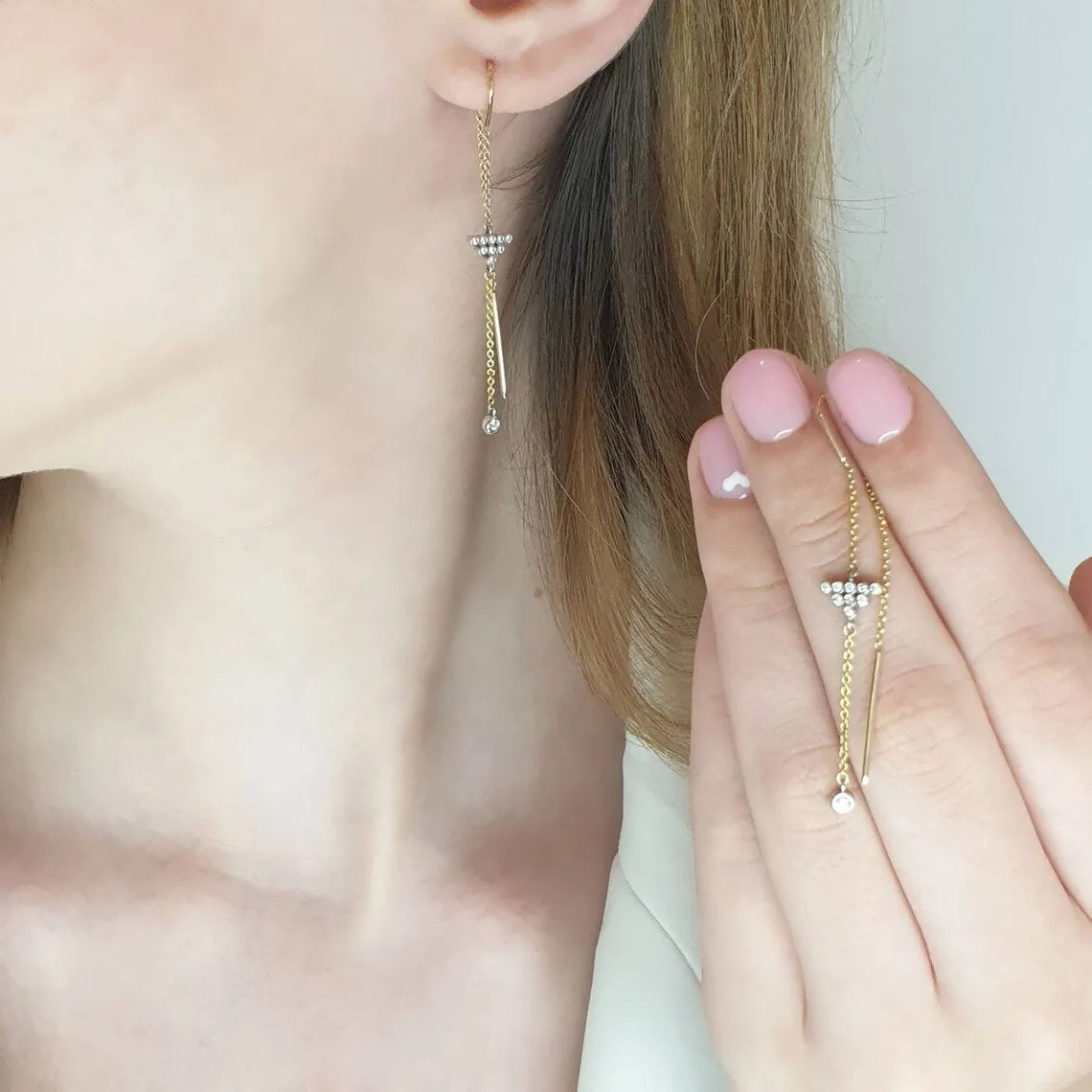 Dangle Earrings With Diamonds