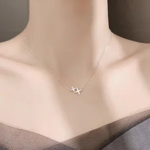 Diamante Two Star Necklace