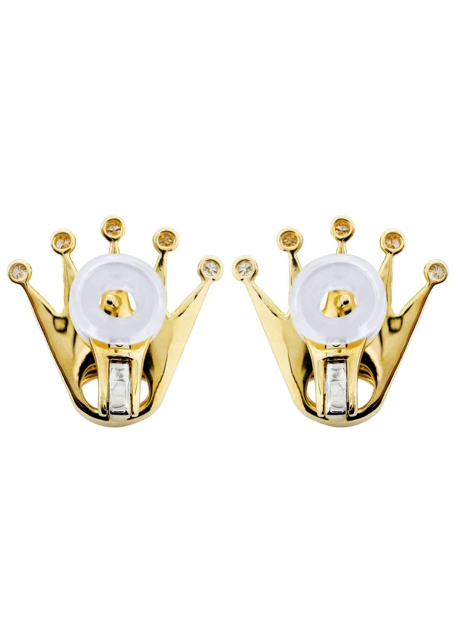Diamond Earrings For Men |  14K Yellow Gold  | 0.87 Carats