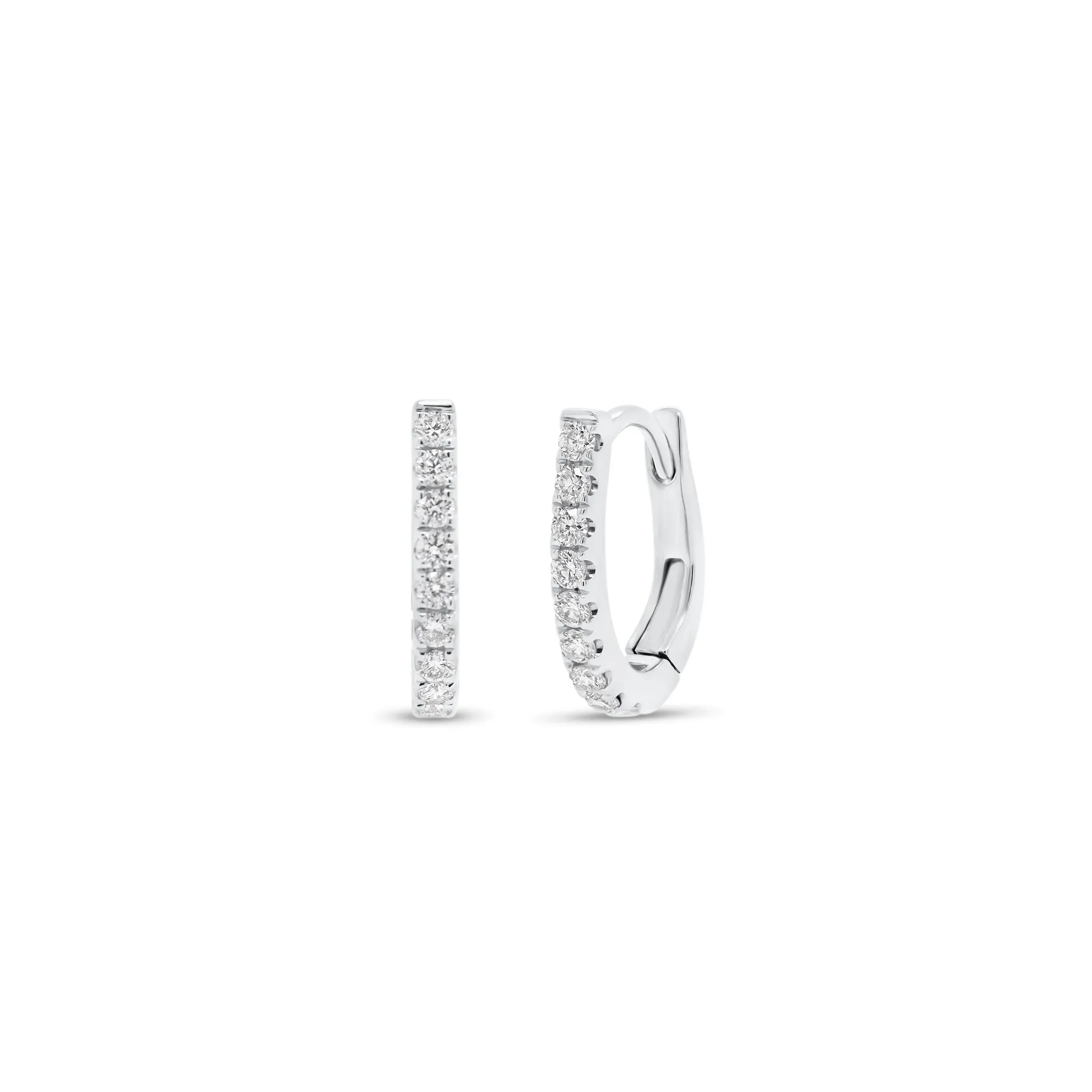 Diamond Small Horseshoe Huggie Earrings