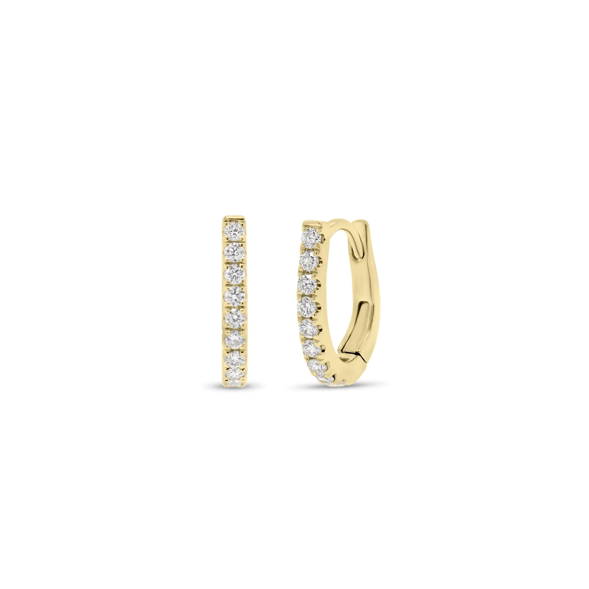 Diamond Small Horseshoe Huggie Earrings