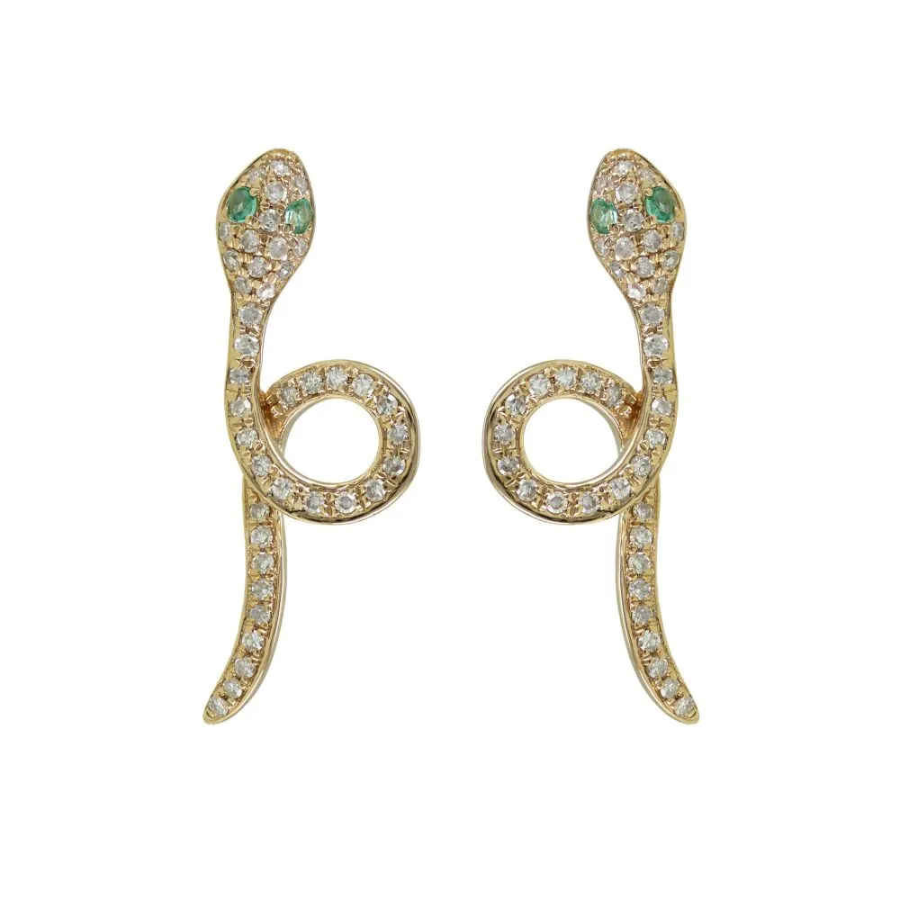 Diamond Snake Earrings