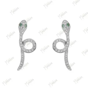 Diamond Snake Earrings