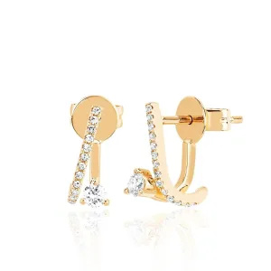 EF Collection - 14K Prong Set Diamond Illusion Stud Earrings