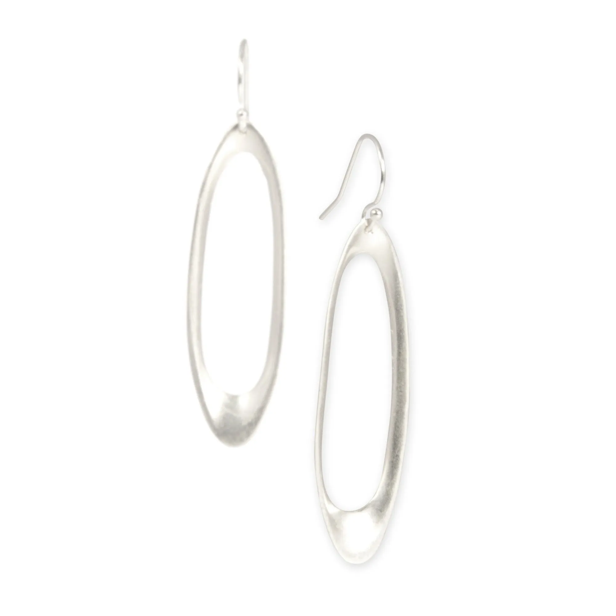 elongated oculus earrings