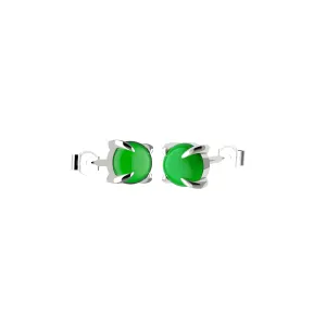 Emerald Gemstone Stud Earrings