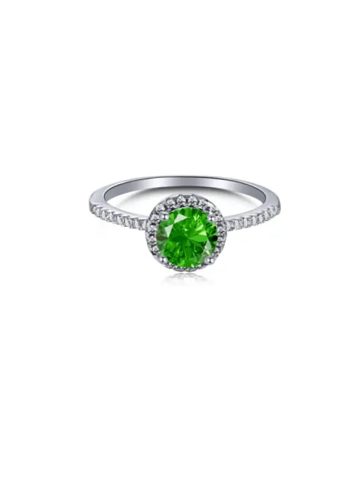 Emerald Silver Cocktail and Engagement Rings 925 Sterling Silver Cubic Zirconia Simulated Diamonds Women’s Jewelry