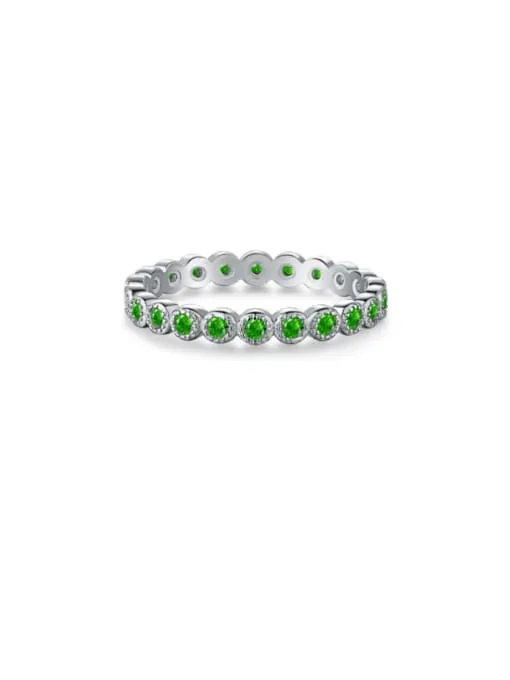 Emerald Silver Cocktail and Engagement Rings 925 Sterling Silver Cubic Zirconia Simulated Diamonds Women’s Jewelry