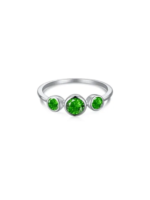 Emerald Silver Cocktail and Engagement Rings 925 Sterling Silver Cubic Zirconia Simulated Diamonds Women’s Jewelry