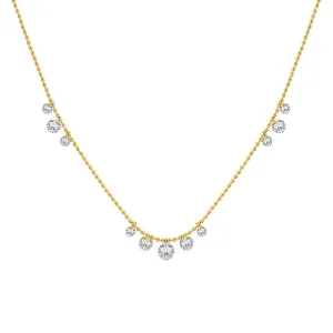 Frosty Glow Zircon Pendant Necklace - Stylish Retro Jewelry Piece