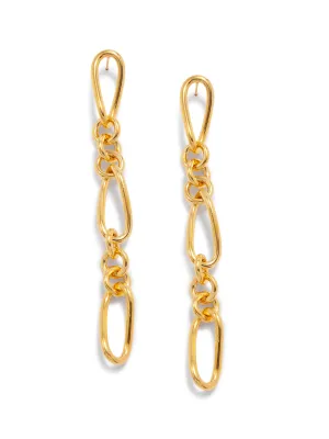 Gold Skyler Chain Post Earrings