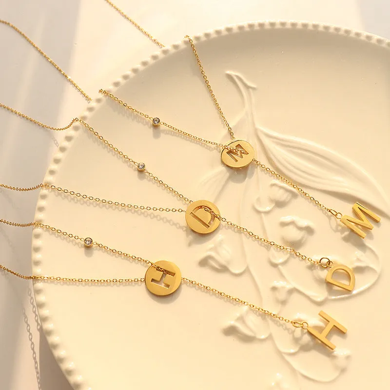 Golden Y-Shaped Tassel Zircon Necklace - Hip-Hop Style