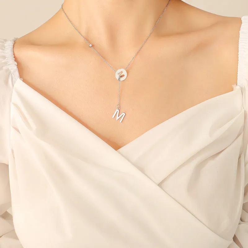 Golden Y-Shaped Tassel Zircon Necklace - Hip-Hop Style