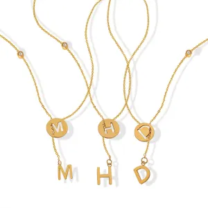 Golden Y-Shaped Tassel Zircon Necklace - Hip-Hop Style