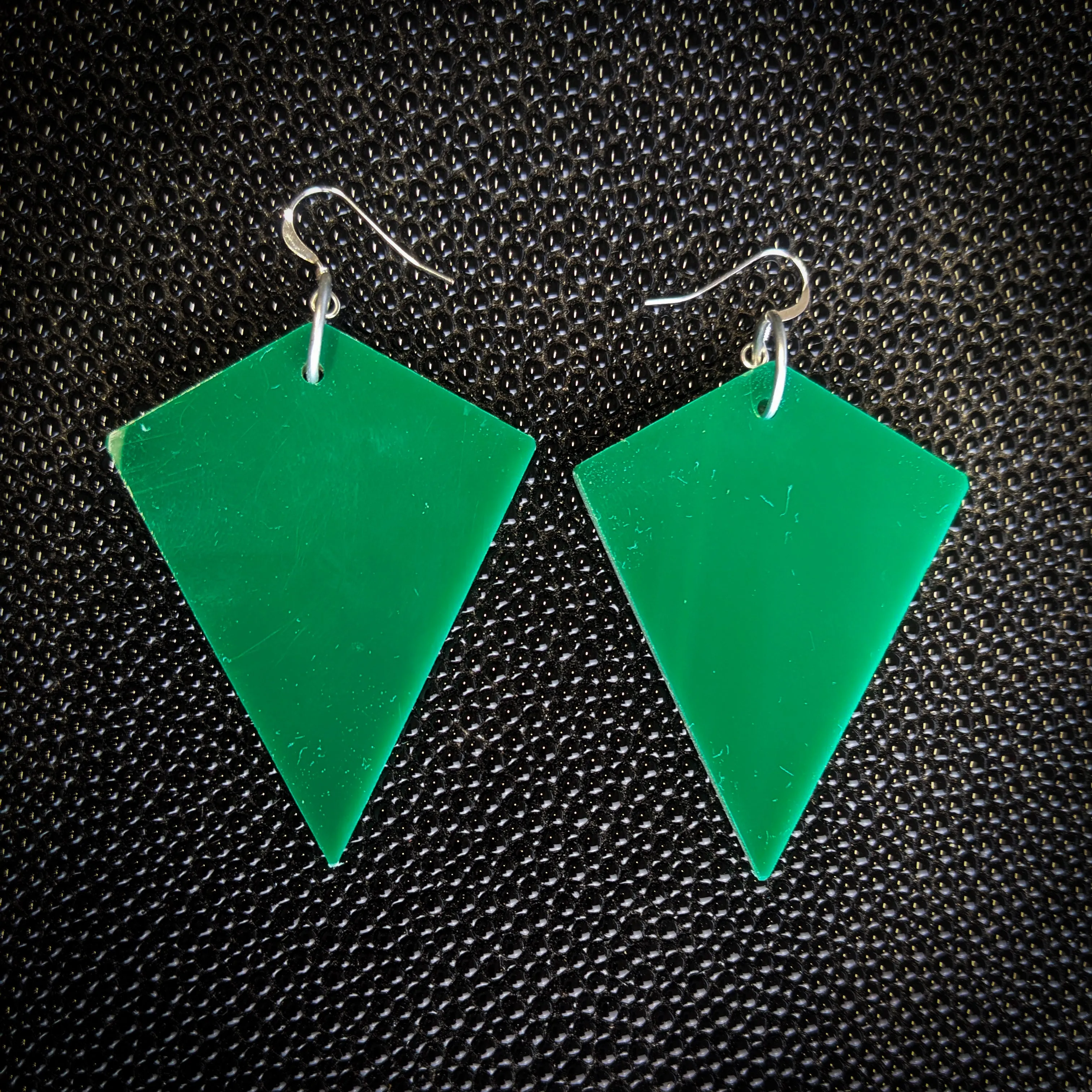 Green Kite Dangle Earrings