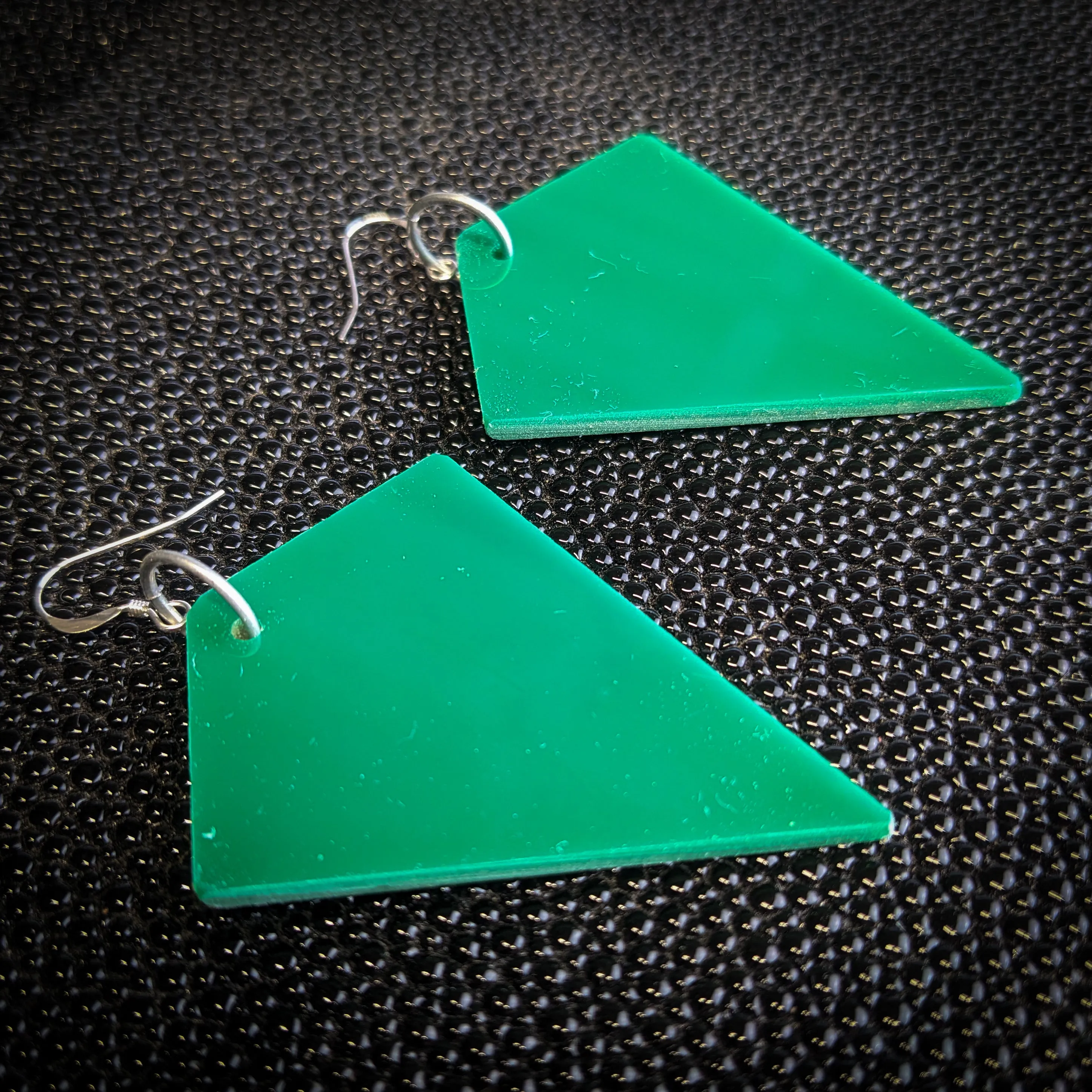 Green Kite Dangle Earrings
