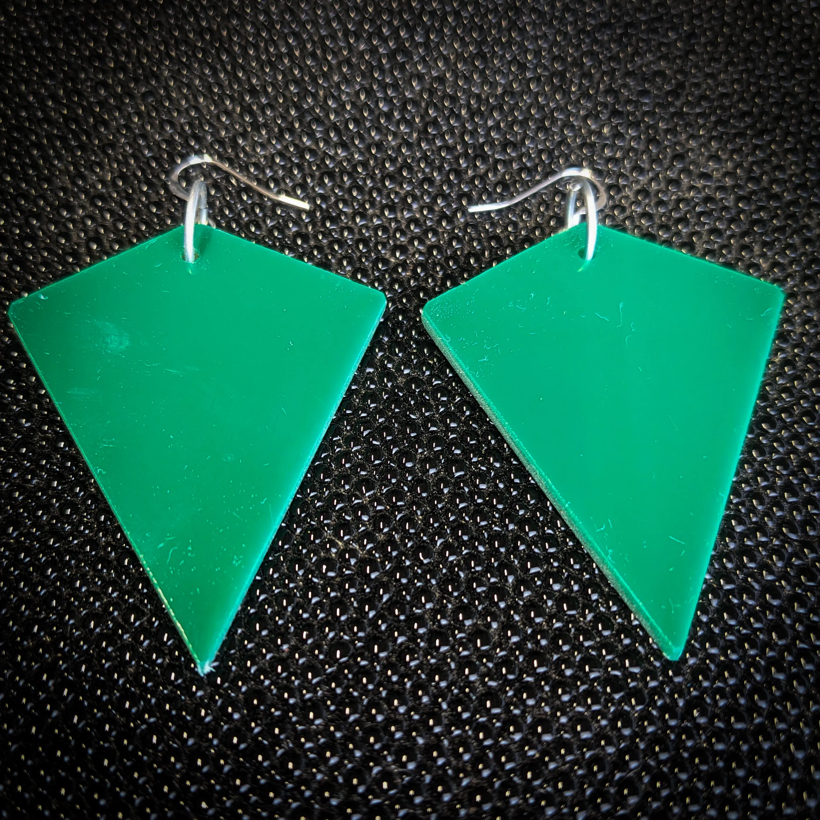 Green Kite Dangle Earrings
