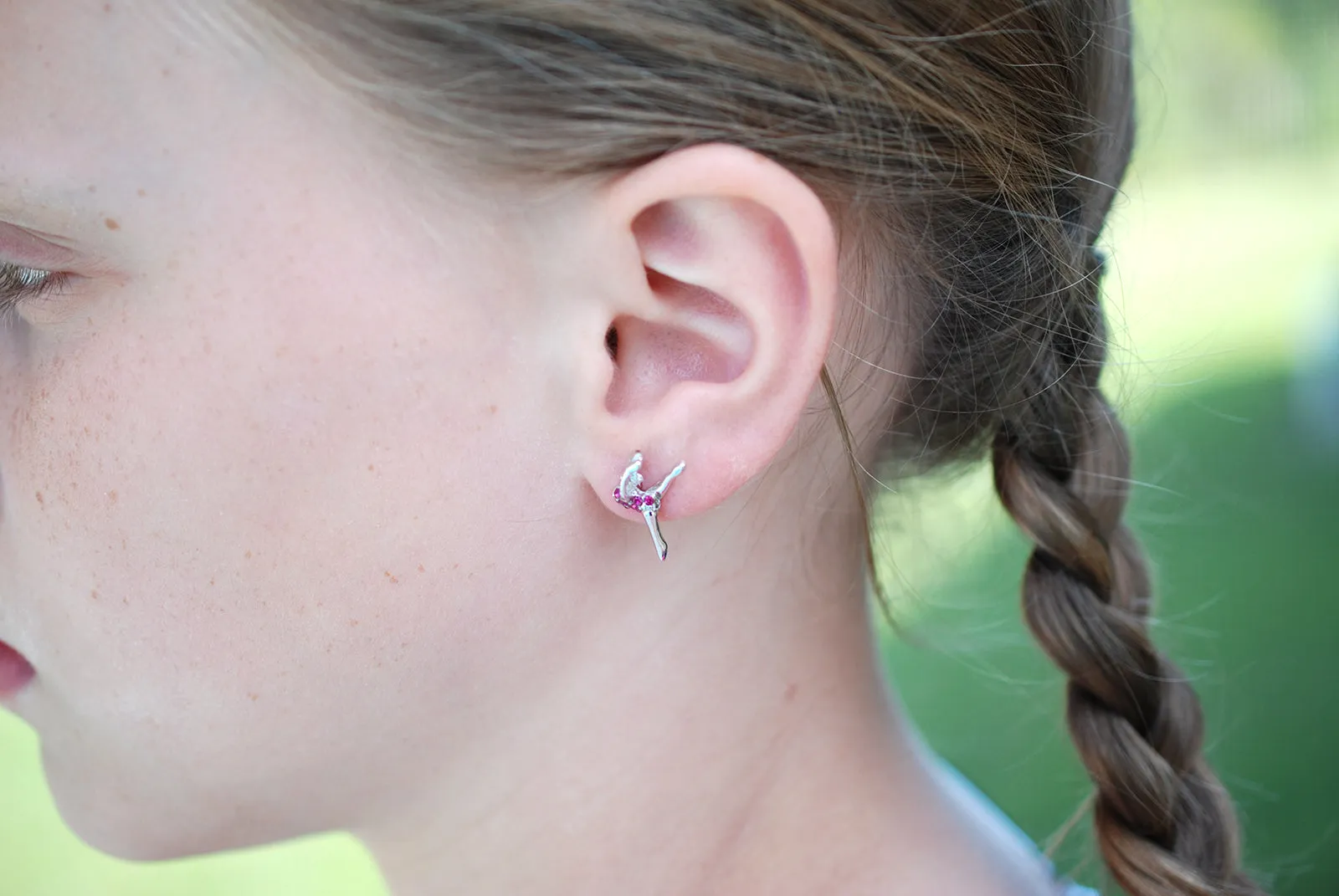 Gymnast Dancer POST Earrings - Leg Up