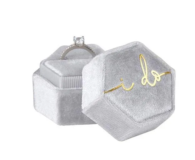 I Do Velvet Ring Box