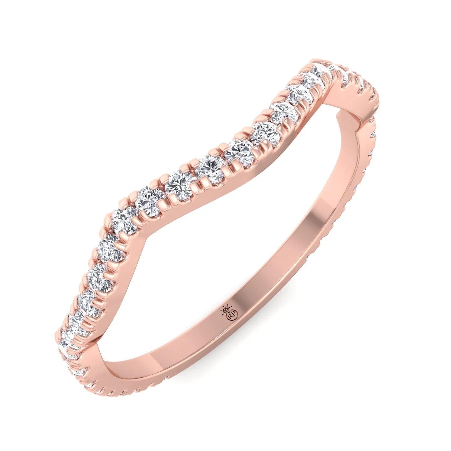 Kauai - Curvy Pave Wedding Band (0.22 CT)