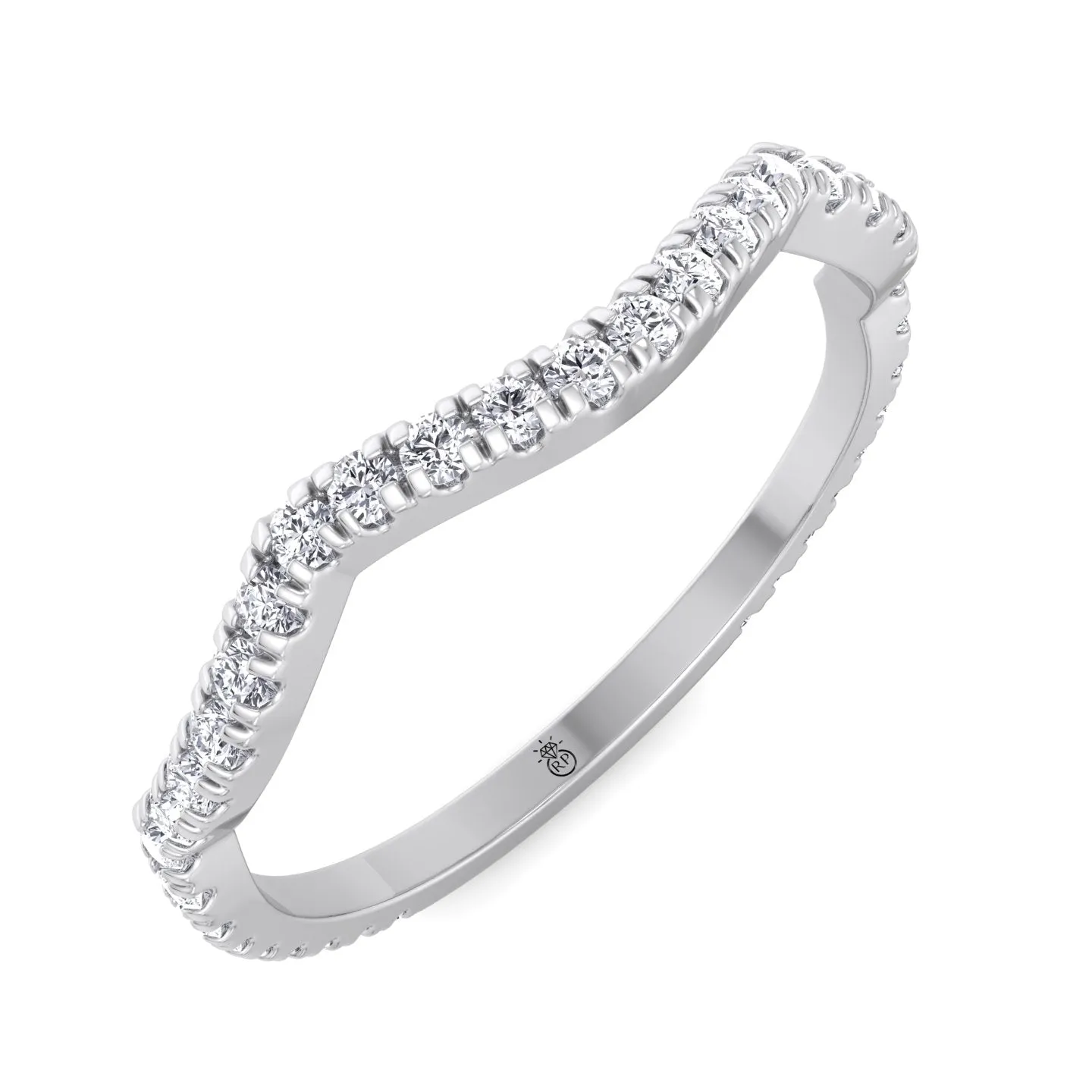 Kauai - Curvy Pave Wedding Band (0.22 CT)